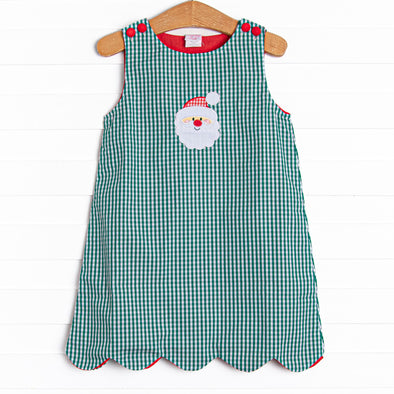 Deck the Halls Applique Dress, Green