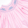 Belle Bow Smocked Bubble, Pink