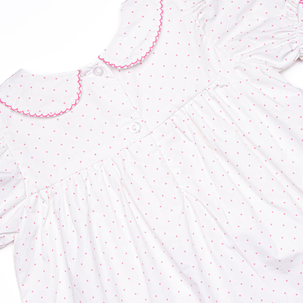 Gingerbread Gal Embroidered Dress, Pink