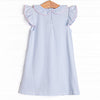 Counting Up Applique Dress, Blue