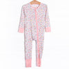 Sunset Florals Bamboo Zippy Pajama, Pink