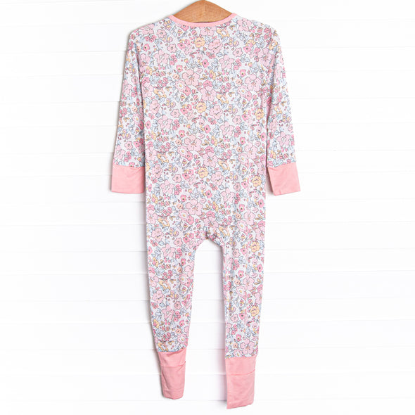 Sunset Florals Bamboo Zippy Pajama, Pink