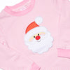 Jolly St. Nick Applique Pajama Set, Pink