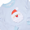 Jolly St. Nick Applique Pajama Set, Blue