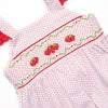 Bitty Dot Berries Smocked Bubble, Red