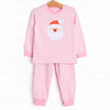 Jolly St. Nick Applique Pajama Set, Pink