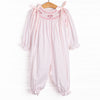 Decorative Delivery Smocked Romper, Pink