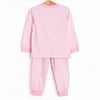 Jolly St. Nick Applique Pajama Set, Pink