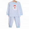 Jolly St. Nick Applique Pajama Set, Blue