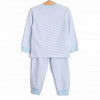 Jolly St. Nick Applique Pajama Set, Blue