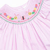 Caterpillar Cuteness Smocked Ruffle Short Set, Pink