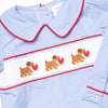 Valentine's Day Delivery Smocked Diaper Set, Blue