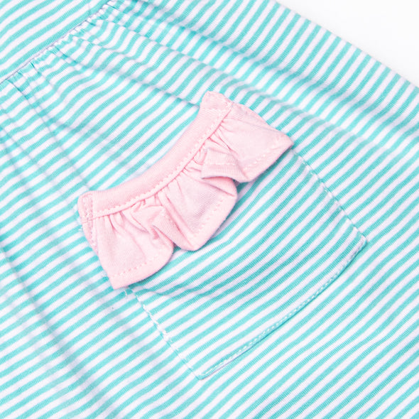 Everly Legging Set, Mint Stripe