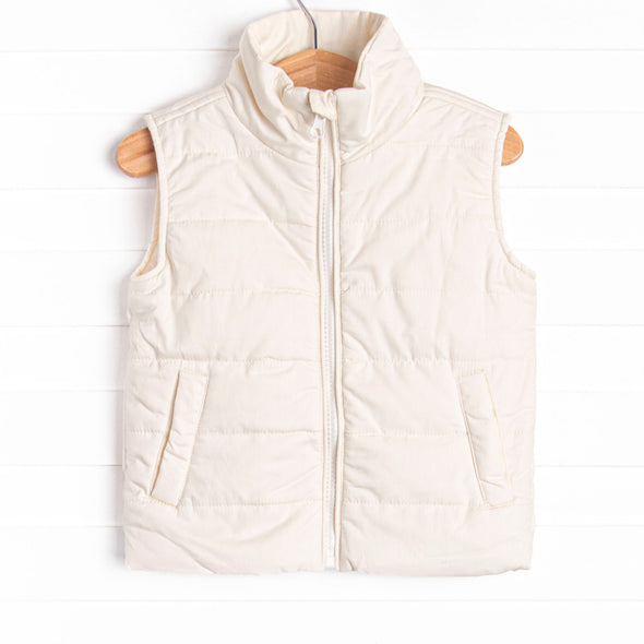 Vivian Quilted Vest, Ivory