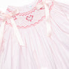 Decorative Delivery Smocked Dress, Pink