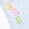 Counting Up Applique Dress, Blue