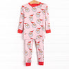 Pink Christmas Bamboo Pajama Set, Pink