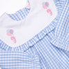 RSVP Embroidered Bubble, Blue Gingham