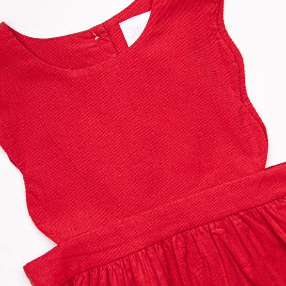 Daphne Dress, Red Corduroy