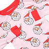 Pink Christmas Bamboo Pajama Set, Pink