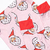 Pink Christmas Bamboo Pajama Set, Pink