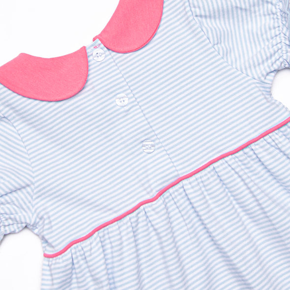 Erin Pocket Dress, Blue Stripe