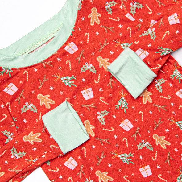 Just Like Christmas Bamboo Pajama Set, Red