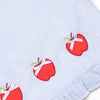 Apple Trio Applique Dress, Blue