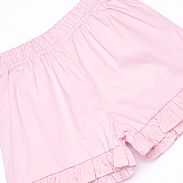 Color Me Happy Applique Short Set, Pink