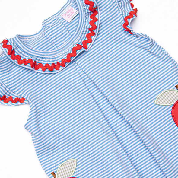 Big Time Learner Applique Dress, Blue