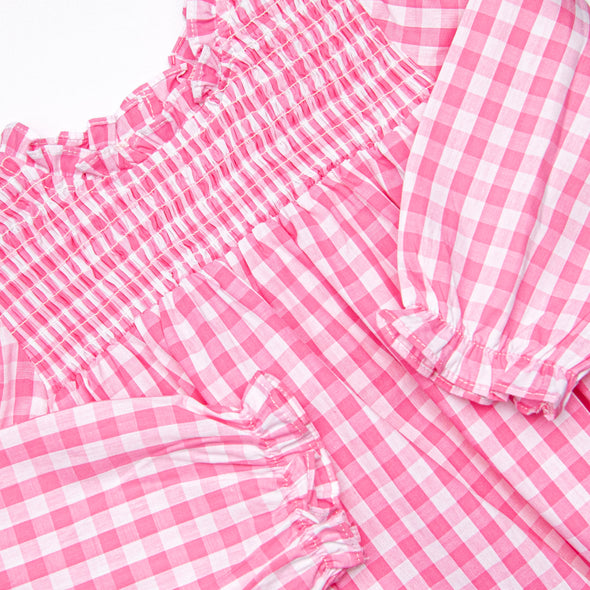 Rhythm and Rose Dress, Pink Check