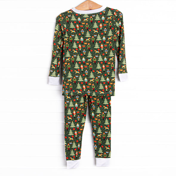 Toy Soldier Trinkets Bamboo Pajama Set, Green