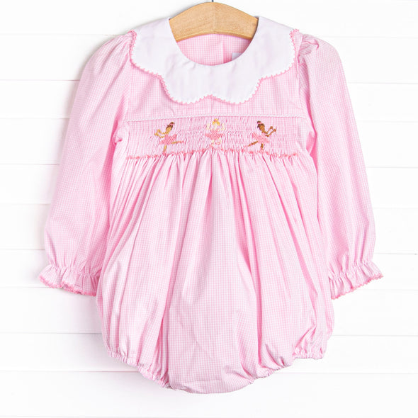 Pirouette Performance Smocked Bubble, Pink