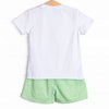 Color Me Happy Applique Short Set, Green