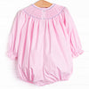 Belle Bow Smocked Bubble, Pink