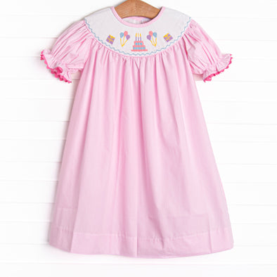Let's Celebrate Smocked Dress, Pink Gingham