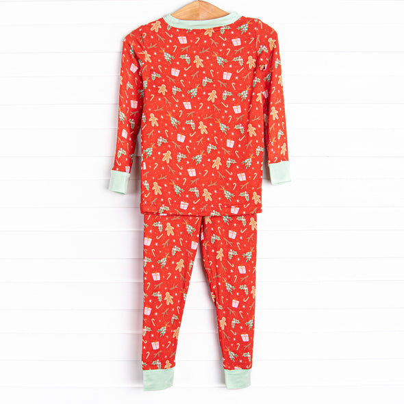 Just Like Christmas Bamboo Pajama Set, Red