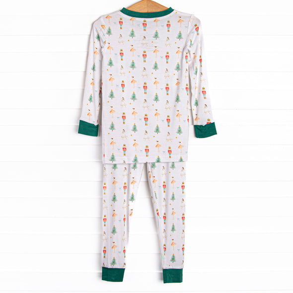 Sugar Plum Fairy Bamboo Pajama Set, Green