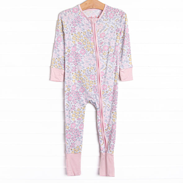 Ready, Set, Grow Bamboo Zippy Pajama, Pink