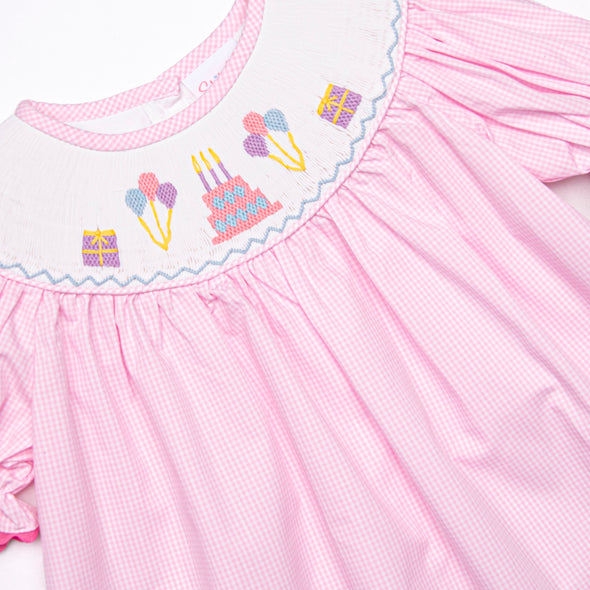 Let's Celebrate Smocked Dress, Pink Gingham