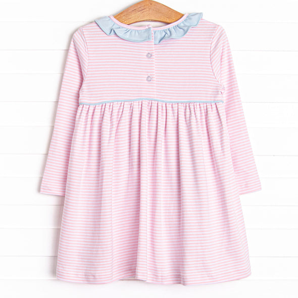 Bella Pima Pocket Dress, Pink Stripe