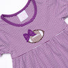 Friday Night Football Applique Legging Set, Purple