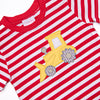 Dozin' Days Applique Short Set, Red Stripe