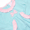 Ribbons and Bows Applique Ruffle Bubble, Mint