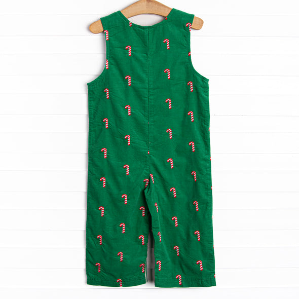 Candy Cane Craze Embroidered Jon Jon, Green