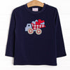 Carrying Your Love Applique Top, Navy