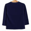 Carrying Your Love Applique Top, Navy