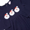 Jolly St. Nick Applique Romper, Navy