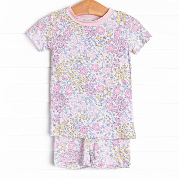 Ready, Set, Grow Bamboo Pajama Short Set, Pink