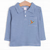 Mallard Migration Pima Embroidered Shirt, Blue